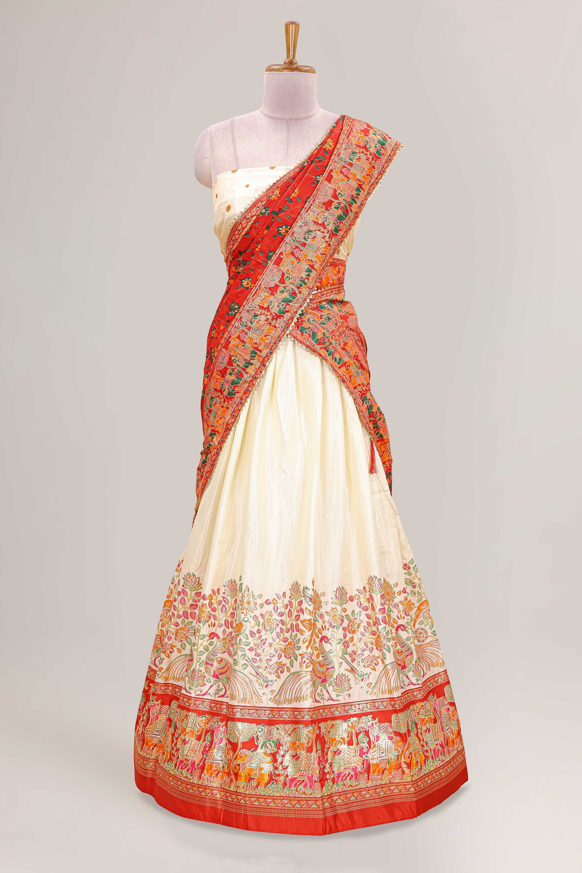Cream floral festive ensemble