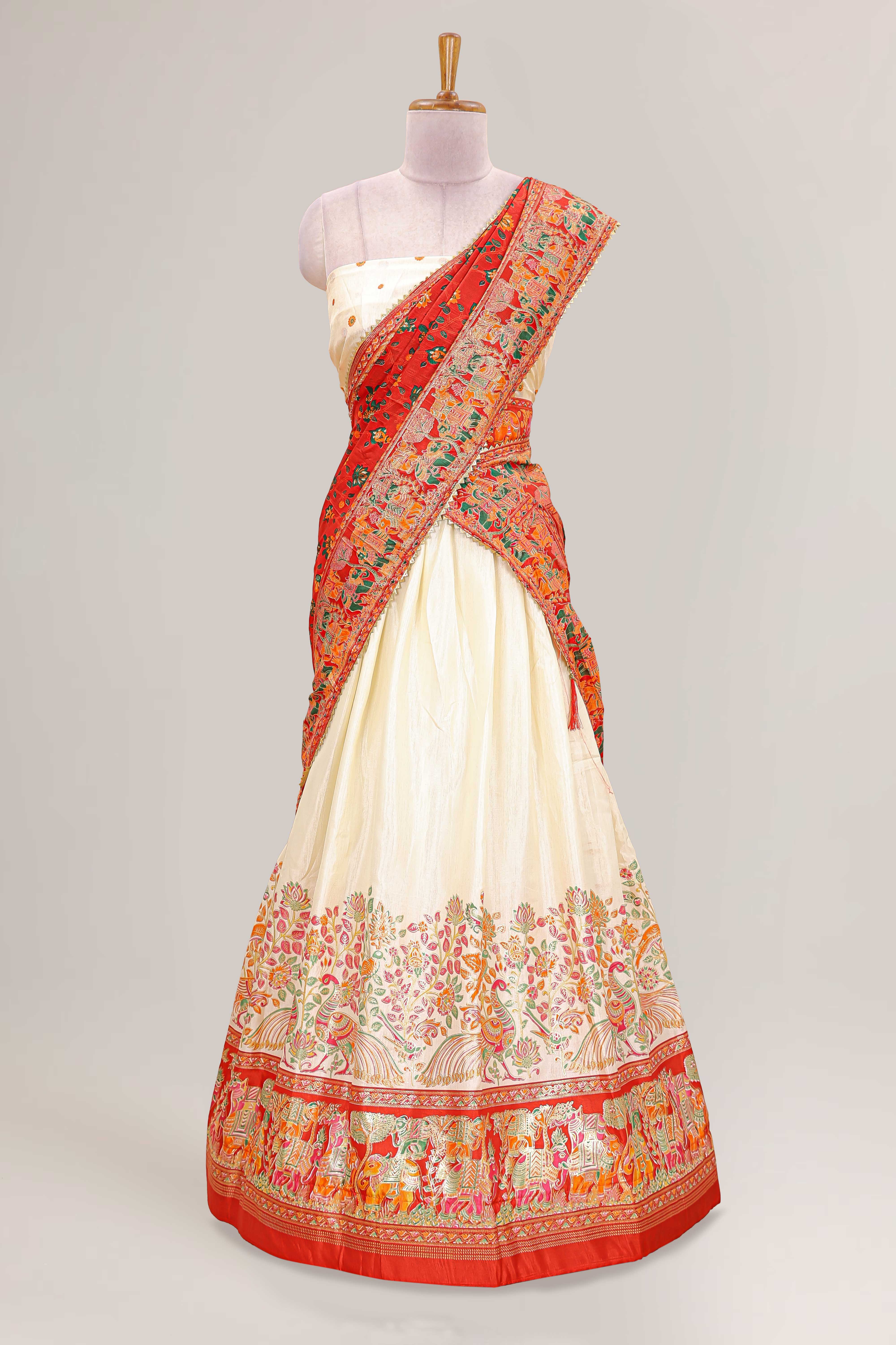 Cream floral festive ensemble