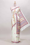 Cream georgette weave texture