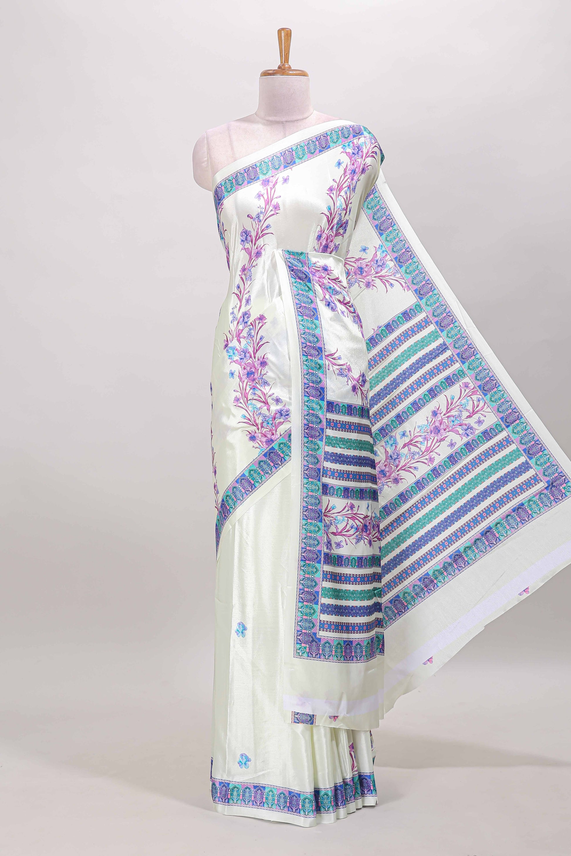 Cream lightweight georgette fabric