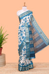 Cream silk blend saree