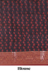 Cream zari border chanderi cotton saree