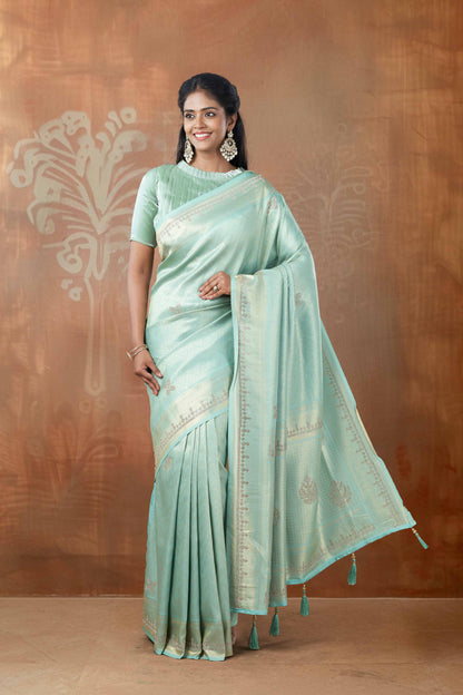 Crystal stone embellishments saree