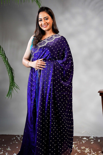 Crystal stone pattern work