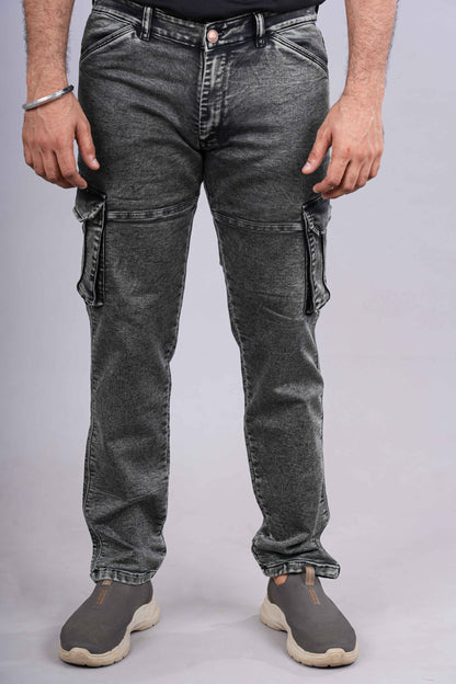 Dark grey cargo jeans