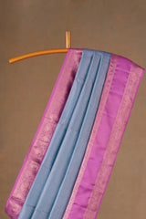 Deep blue traditional silk saree