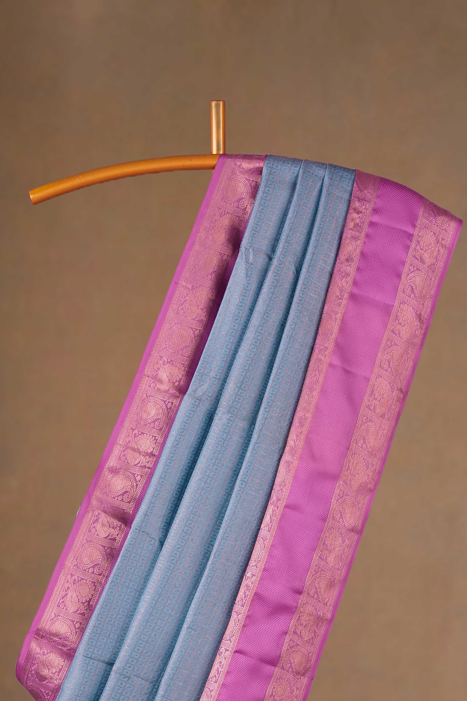 Deep blue traditional silk saree