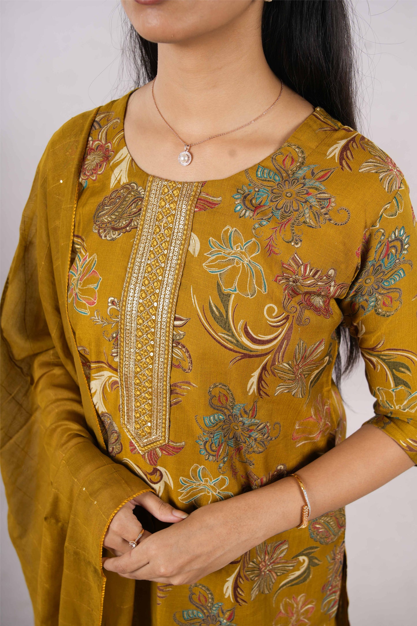 Designer ethnic printed suit