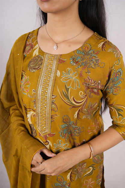 Designer ethnic printed suit