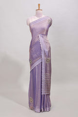 Designer lavender color saree