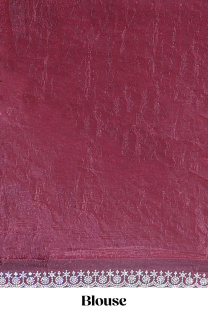 Designer maroon color saree