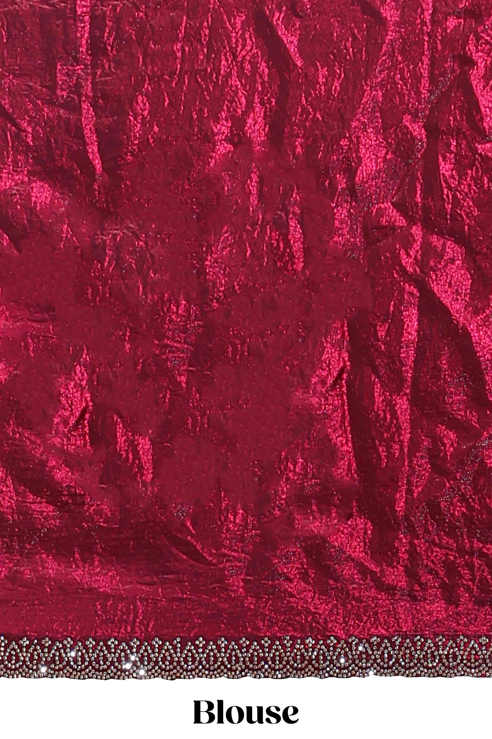 Designer maroon saree