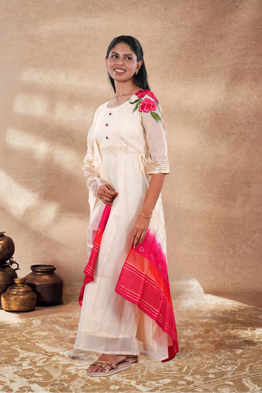 Designer neckline ethnic suit