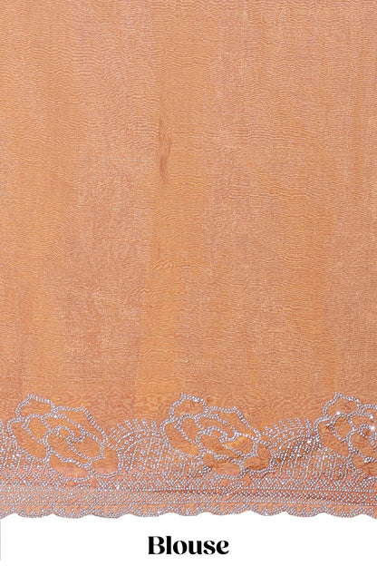 Designer orange color saree