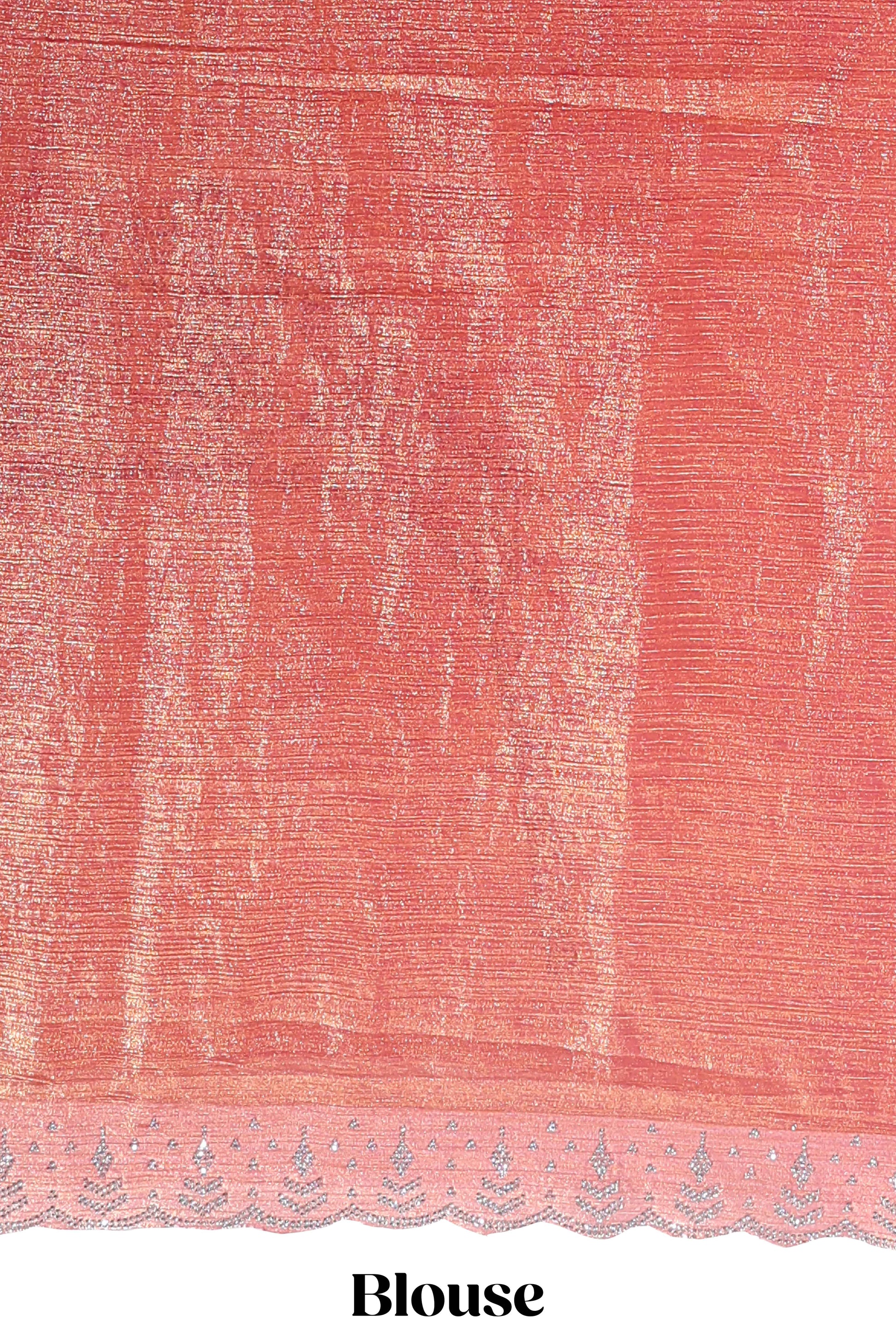 Designer orange saree