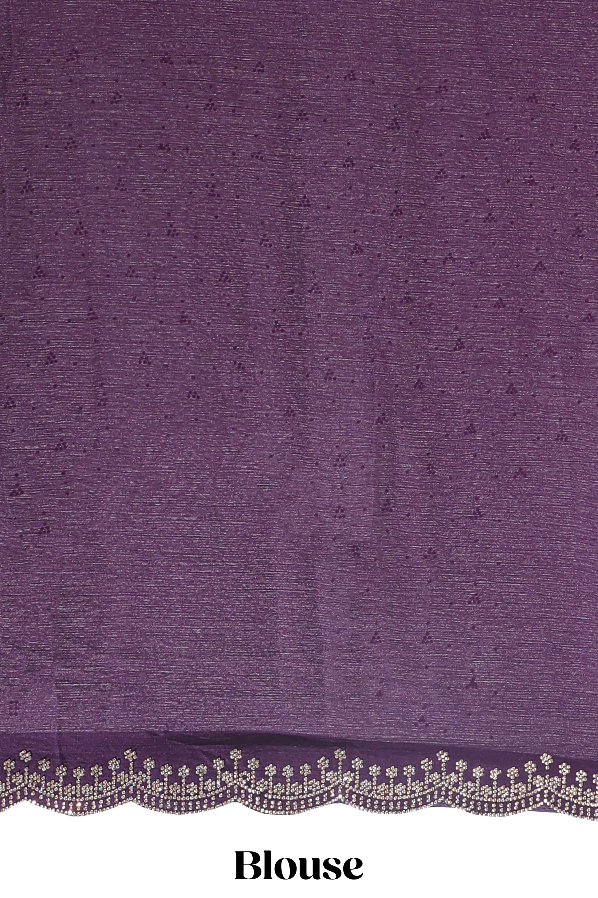 Designer purple zig zag saree