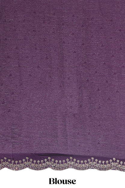Designer purple zig zag saree