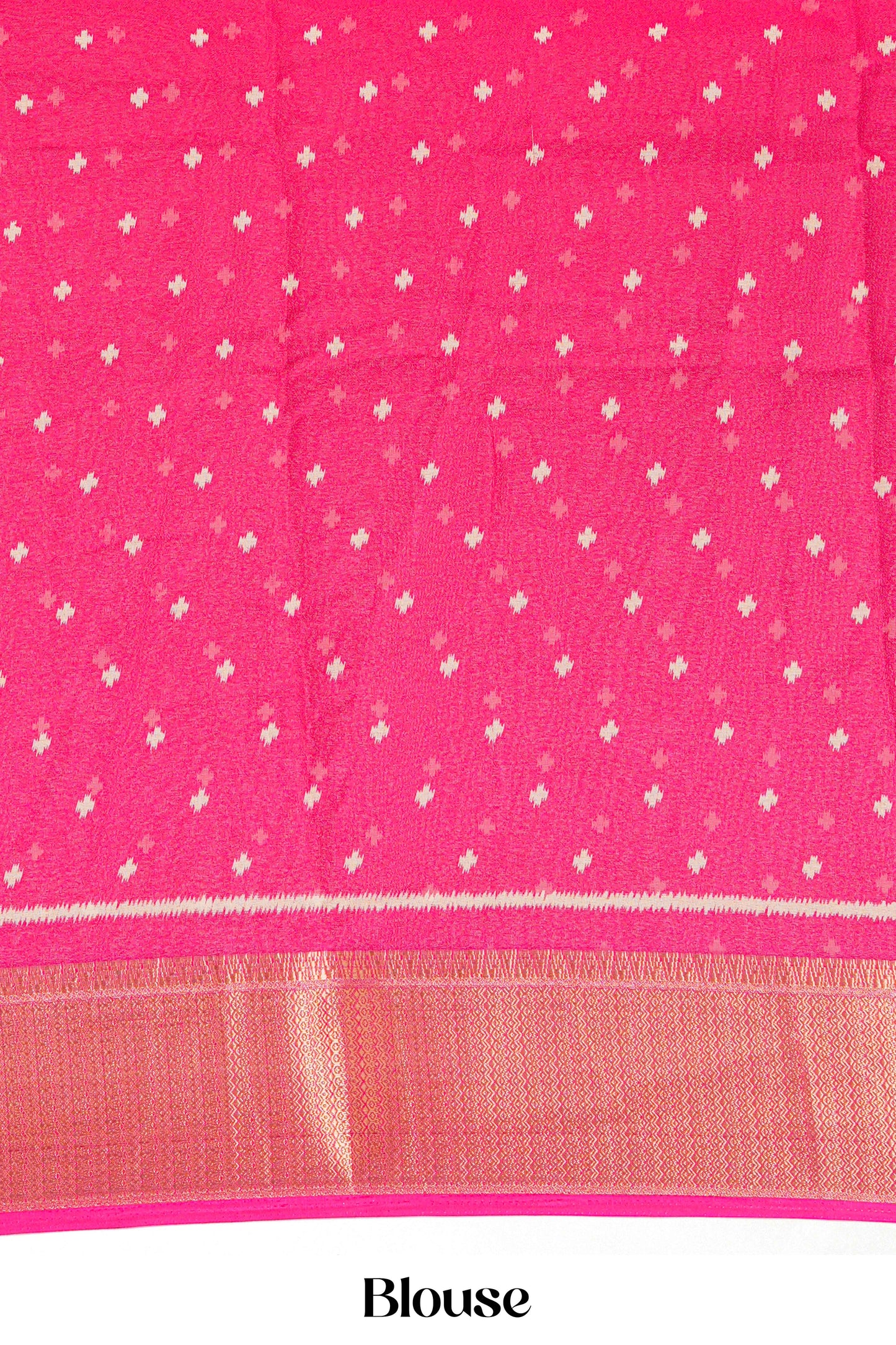 Designer rani pink ikkat silk saree