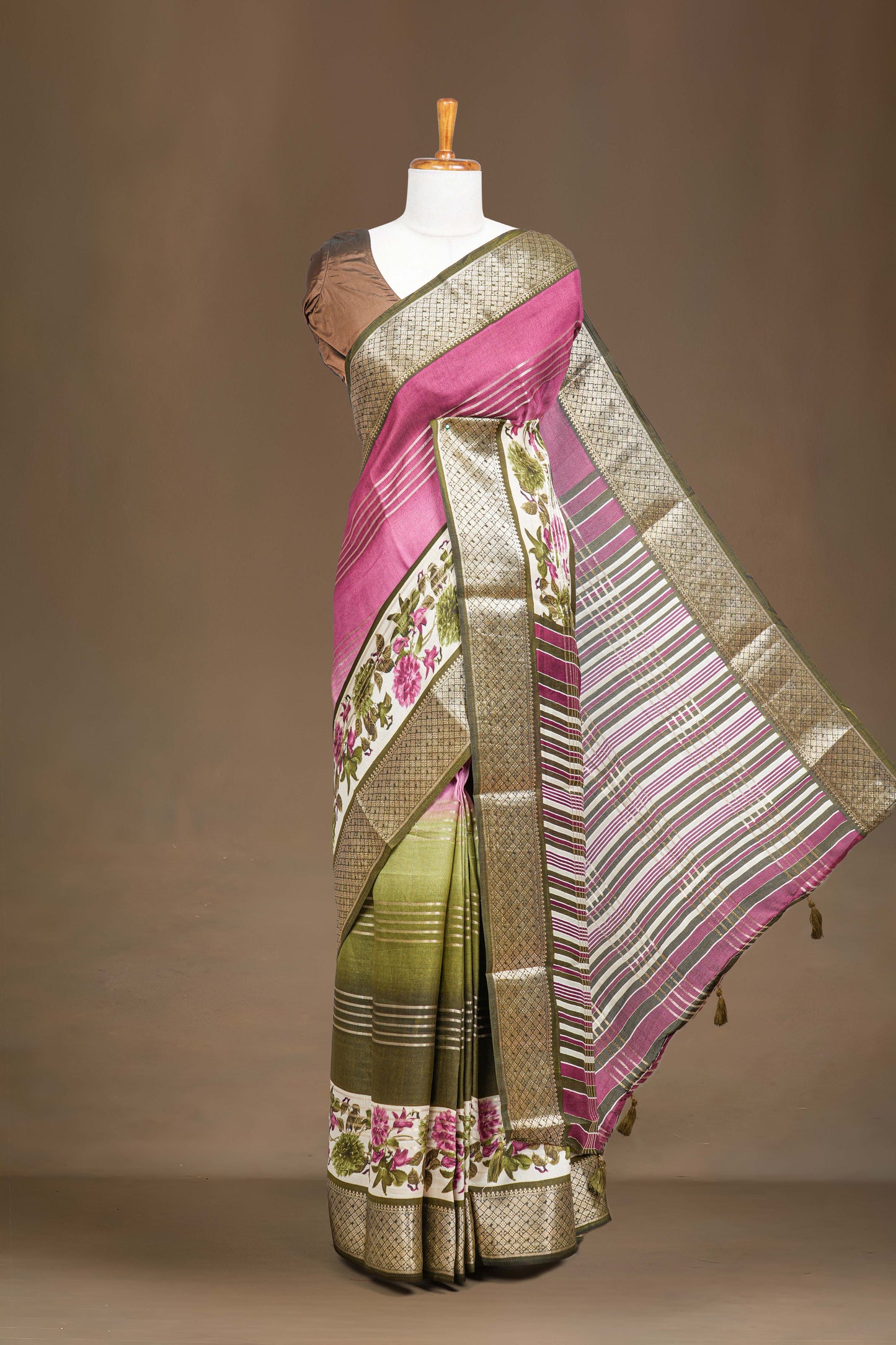 Designer saree drape