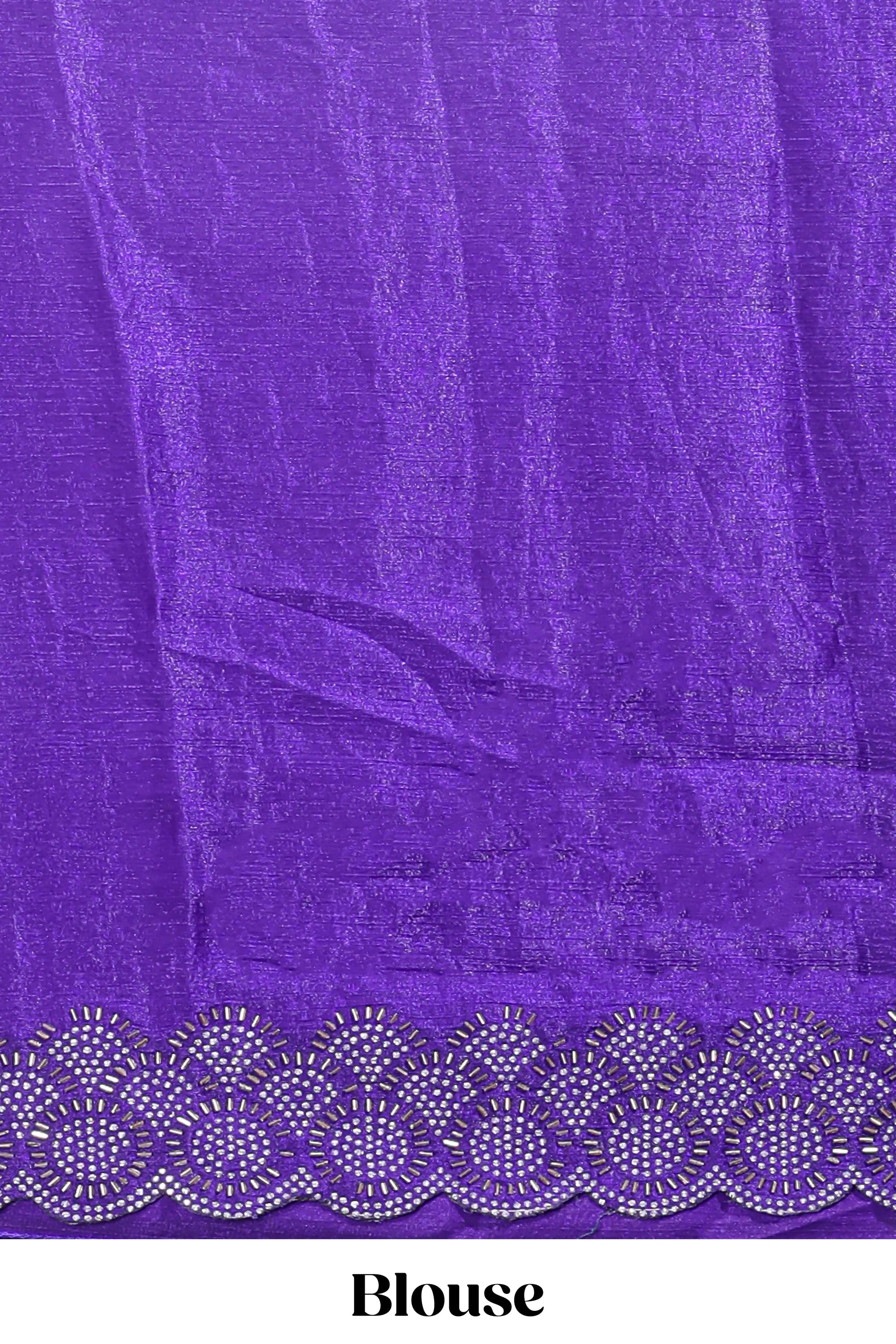 Designer violet saree