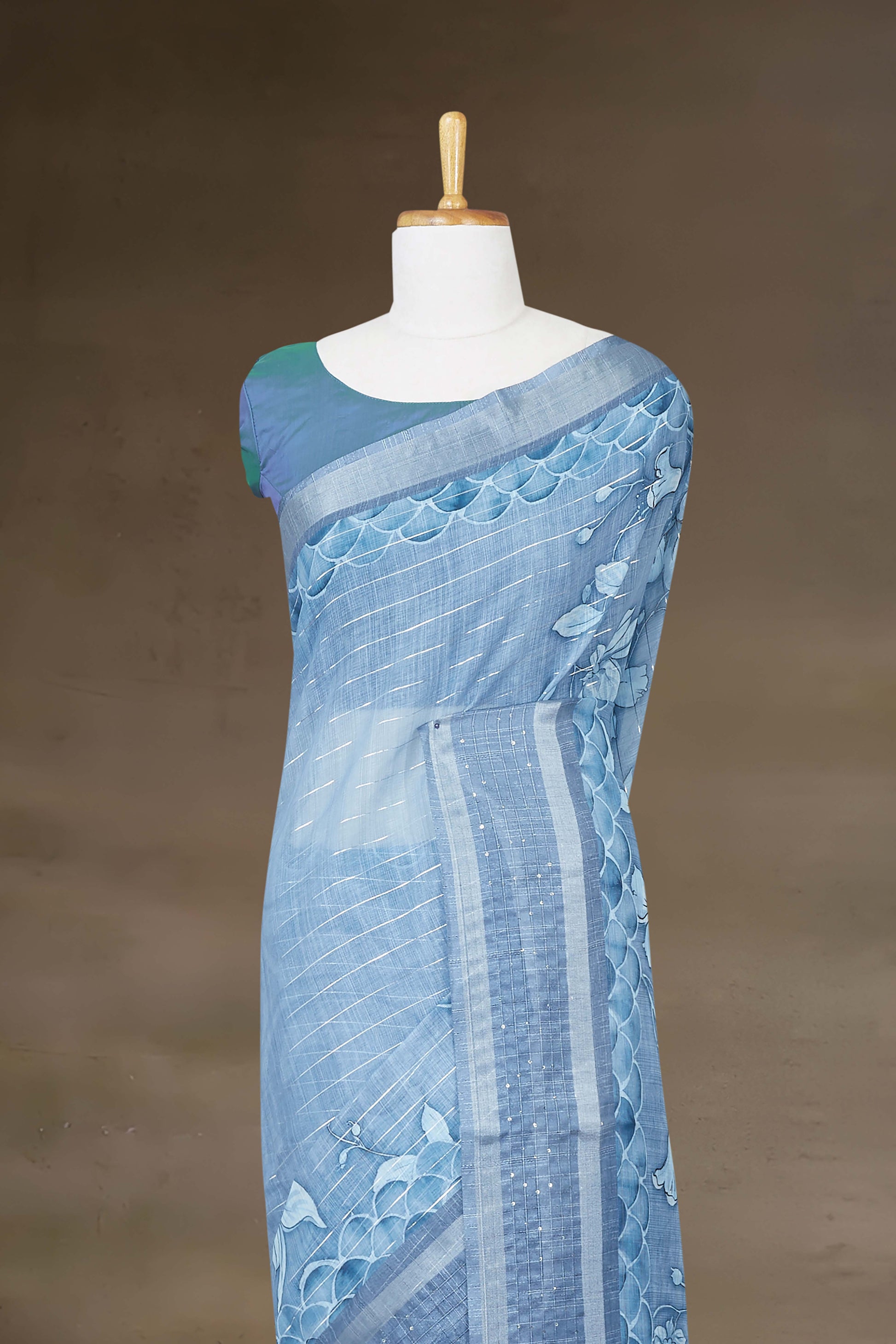 Digital print linen saree collection
