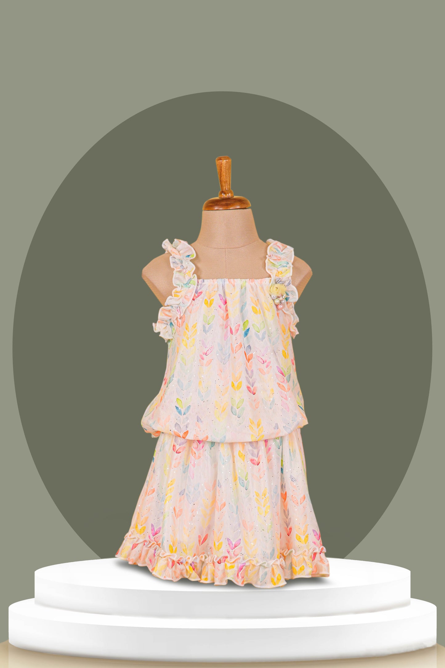 Digital print stylish midi outfit