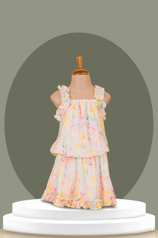 Digital print stylish midi outfit