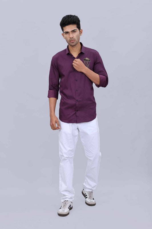 Dobby cotton casual shirt