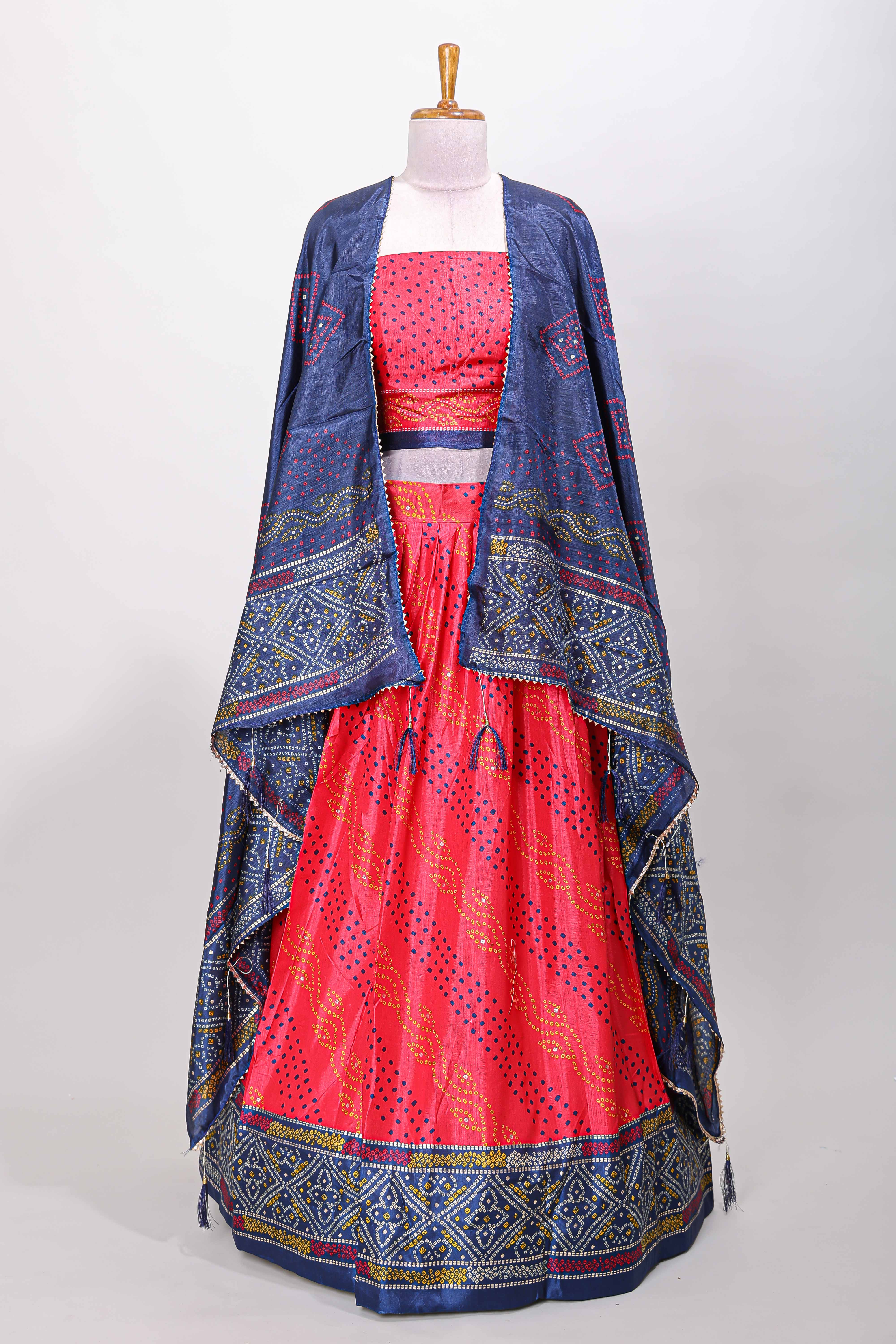 Dotted pink ethnic ensemble