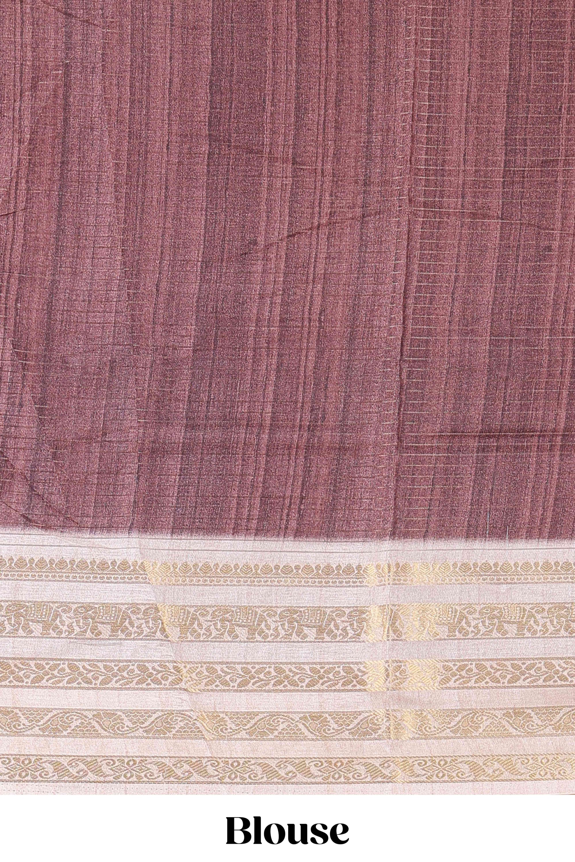 Easy festive brown saree