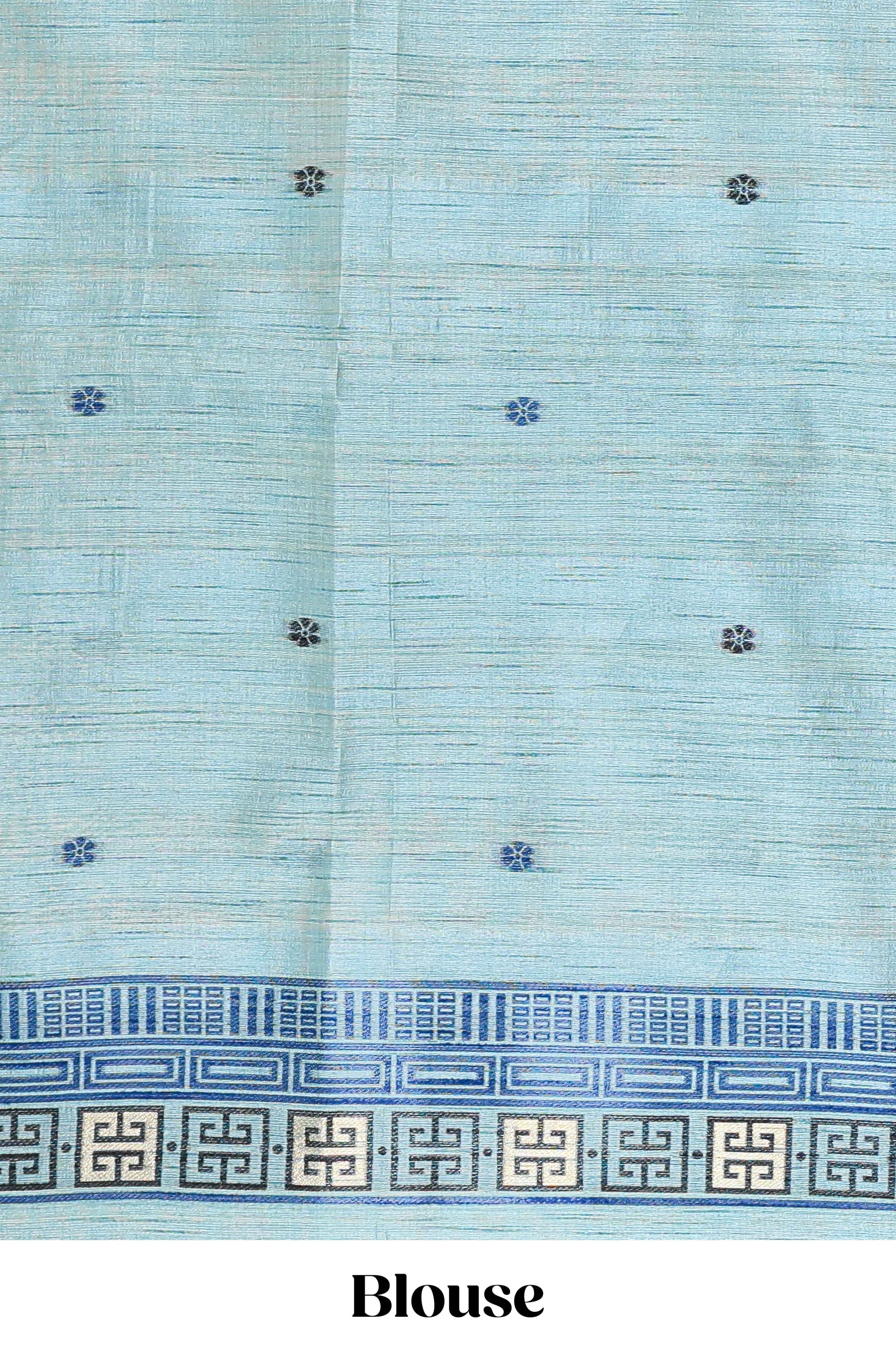 Elegant Festive wear munga cotton saree with blouse