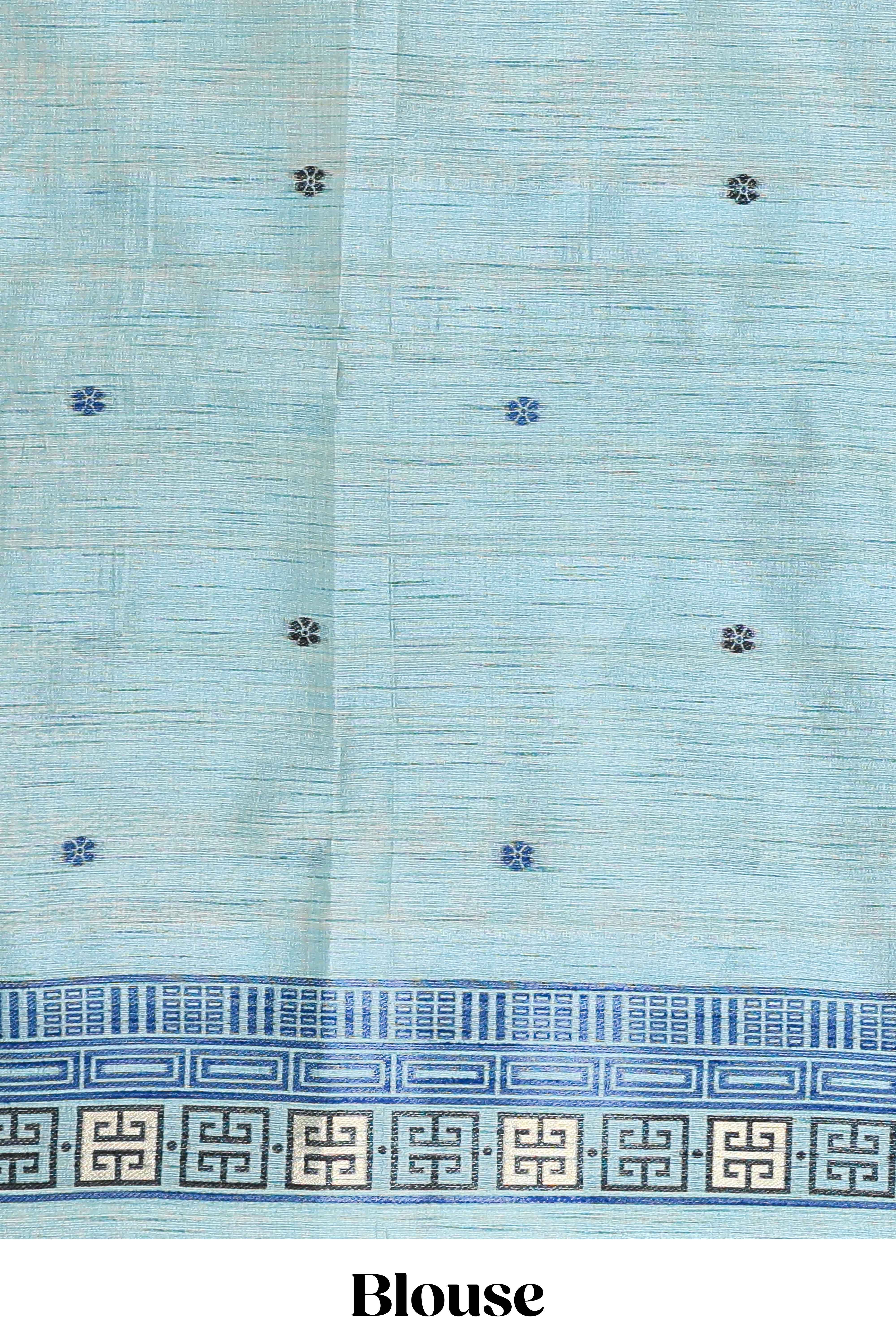 Elegant Festive wear munga cotton saree with blouse