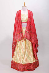 Elegant bandhani ethnic ensemble