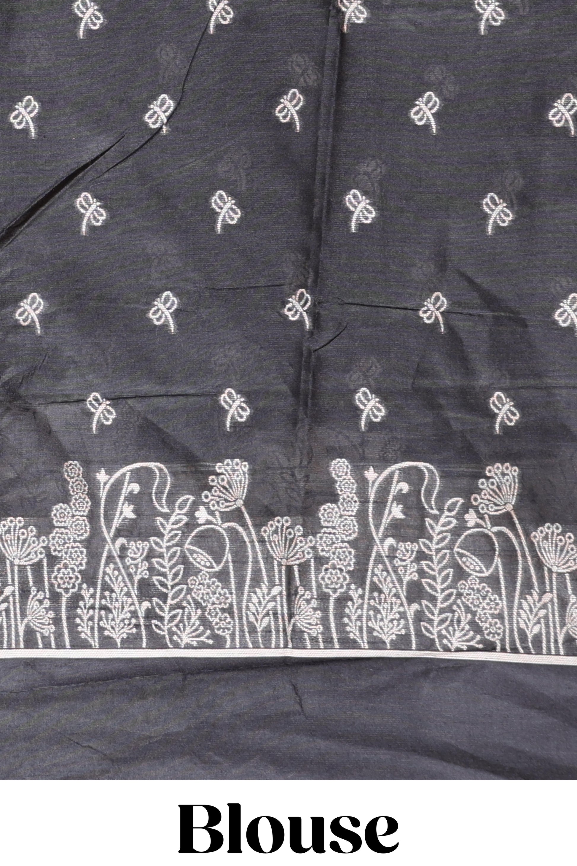 Elegant black munga cotton drape