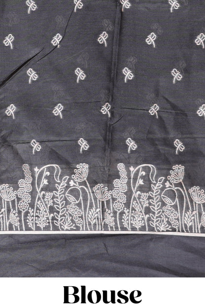 Elegant black munga cotton drape