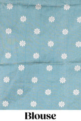 Elegant blue munga cotton drape