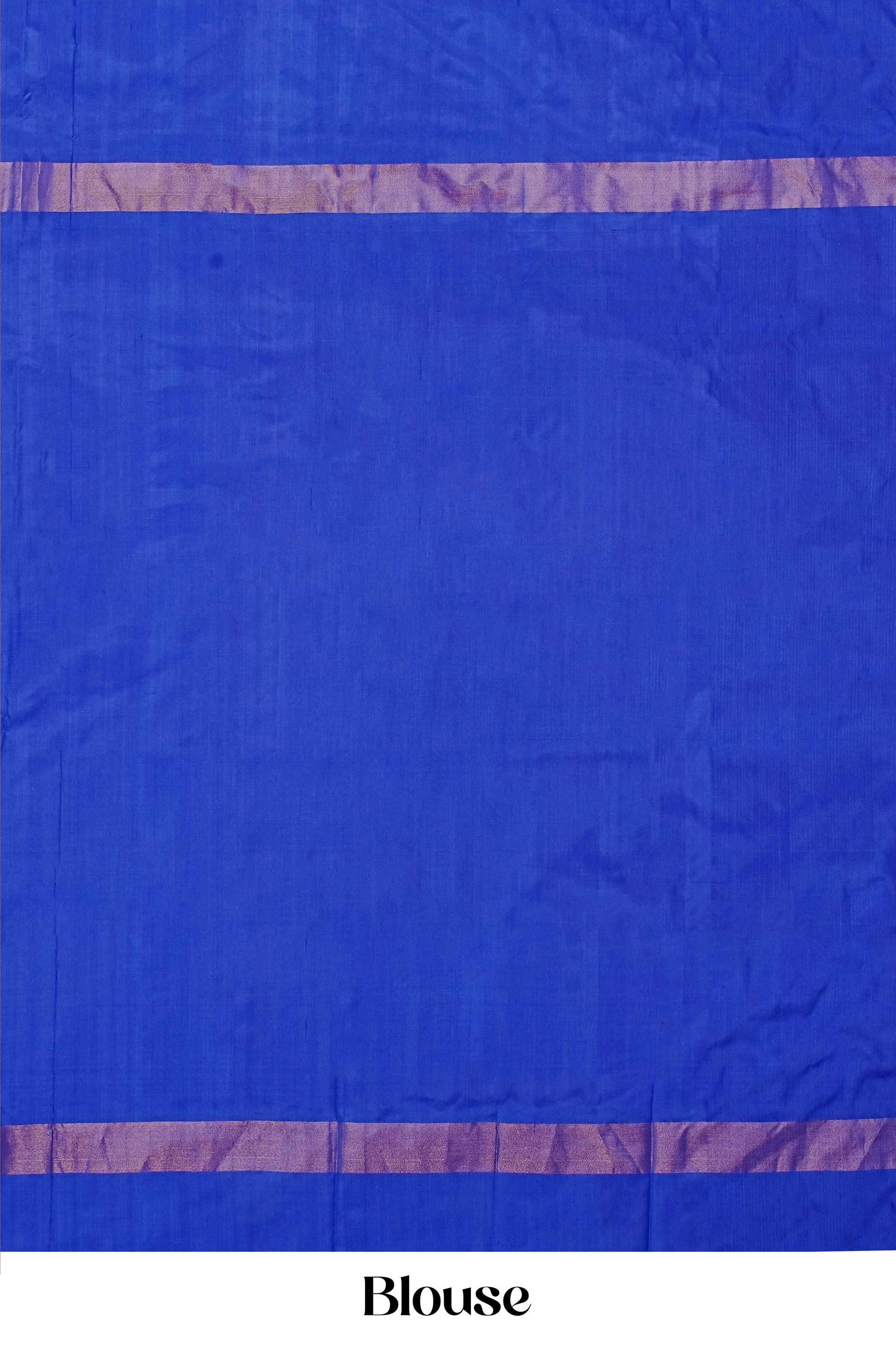 Elegant blue white ikkat saree