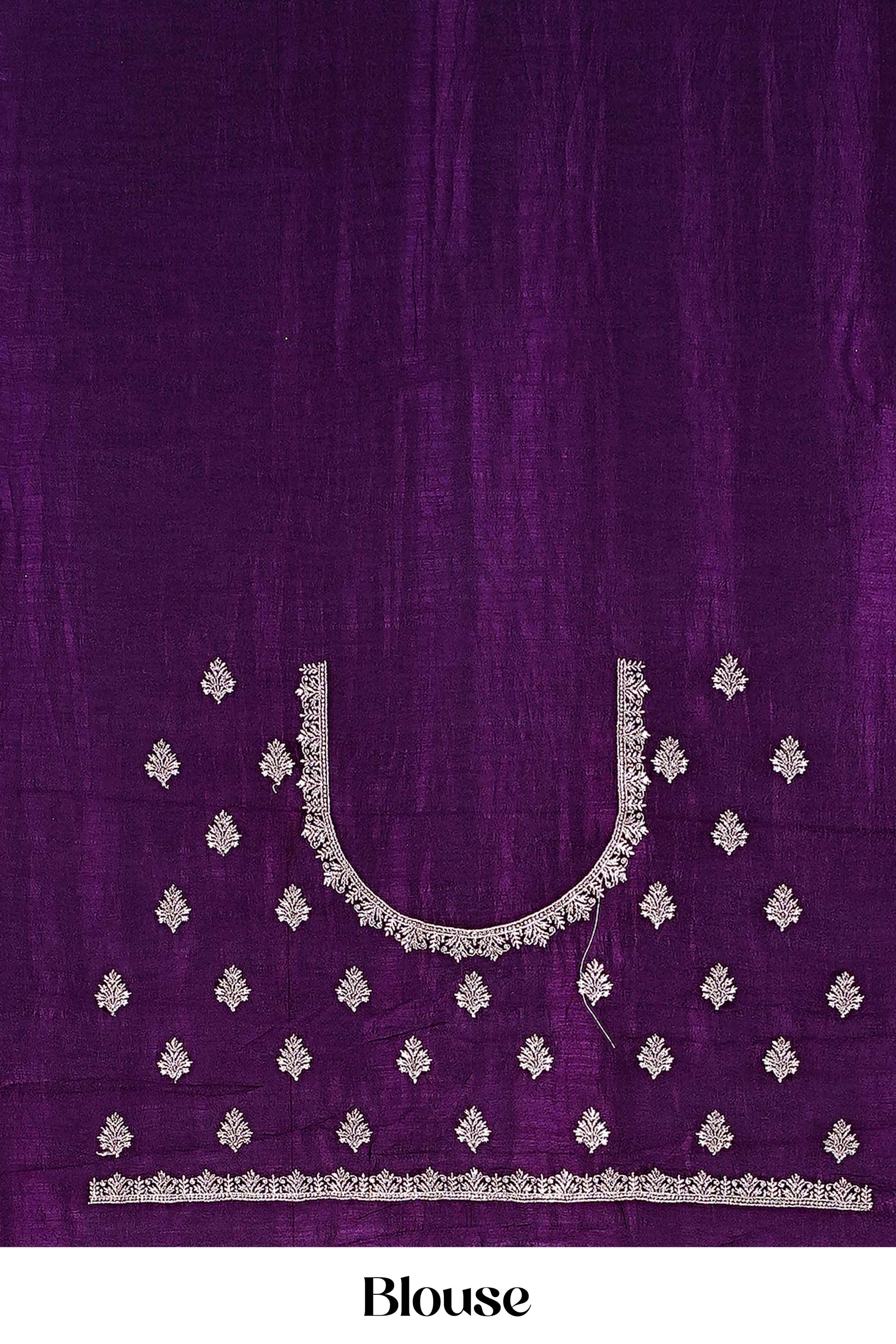 Elegant celebration purple saree