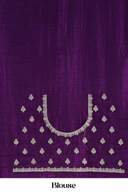 Elegant celebration purple saree