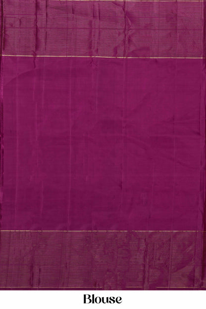 
Elegant checked Kanchipuram silk saree