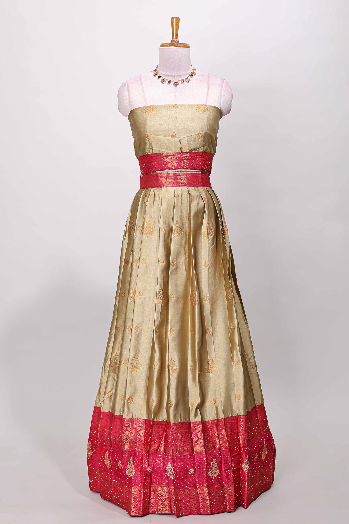 Elegant dhavani bridal outfit