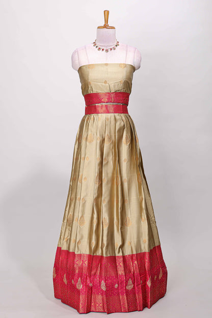 Elegant dhavani bridal outfit