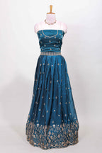 Elegant embroidered dhavani wear