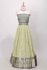 Elegant ethnic dhavani ensemble