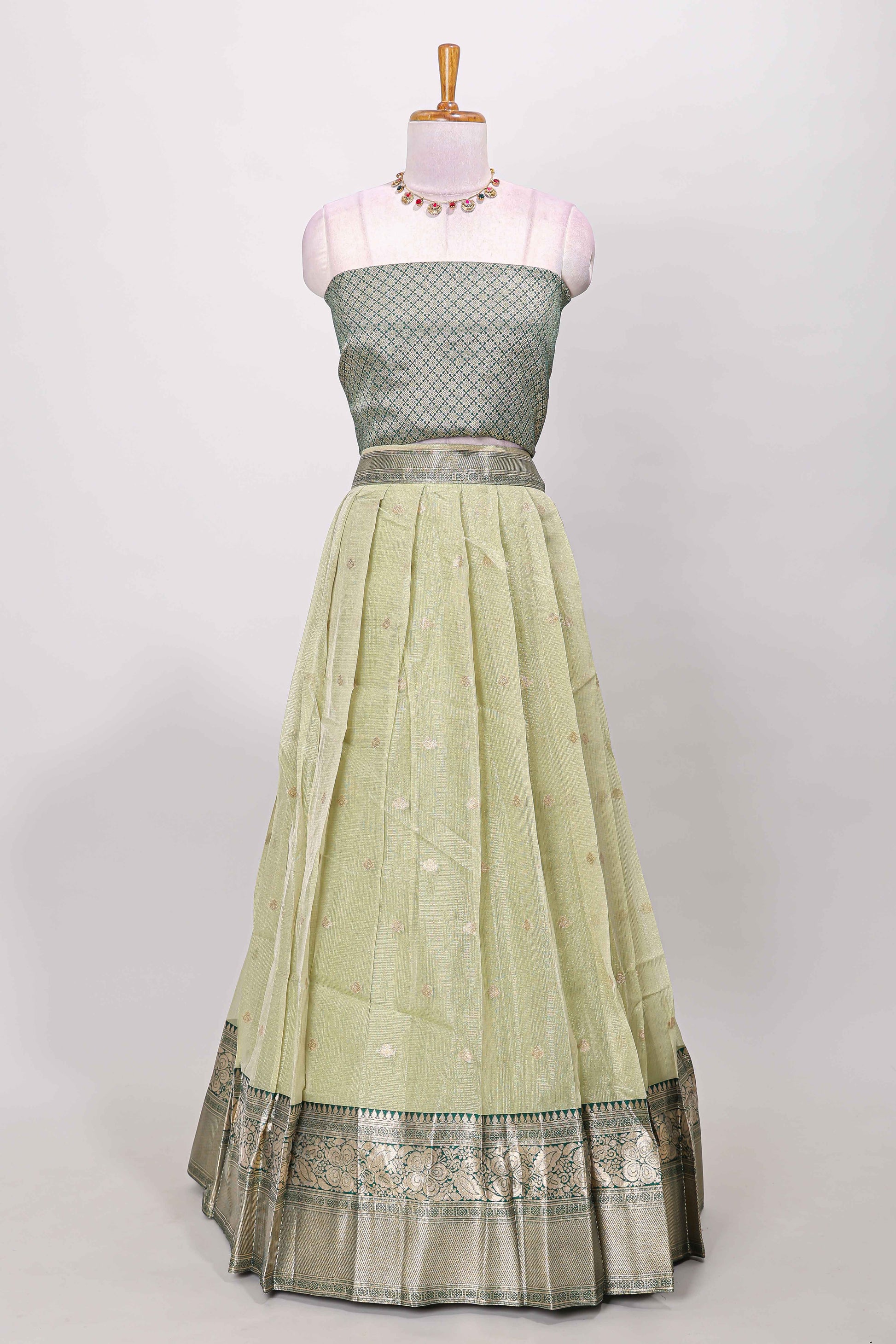 Elegant ethnic dhavani ensemble