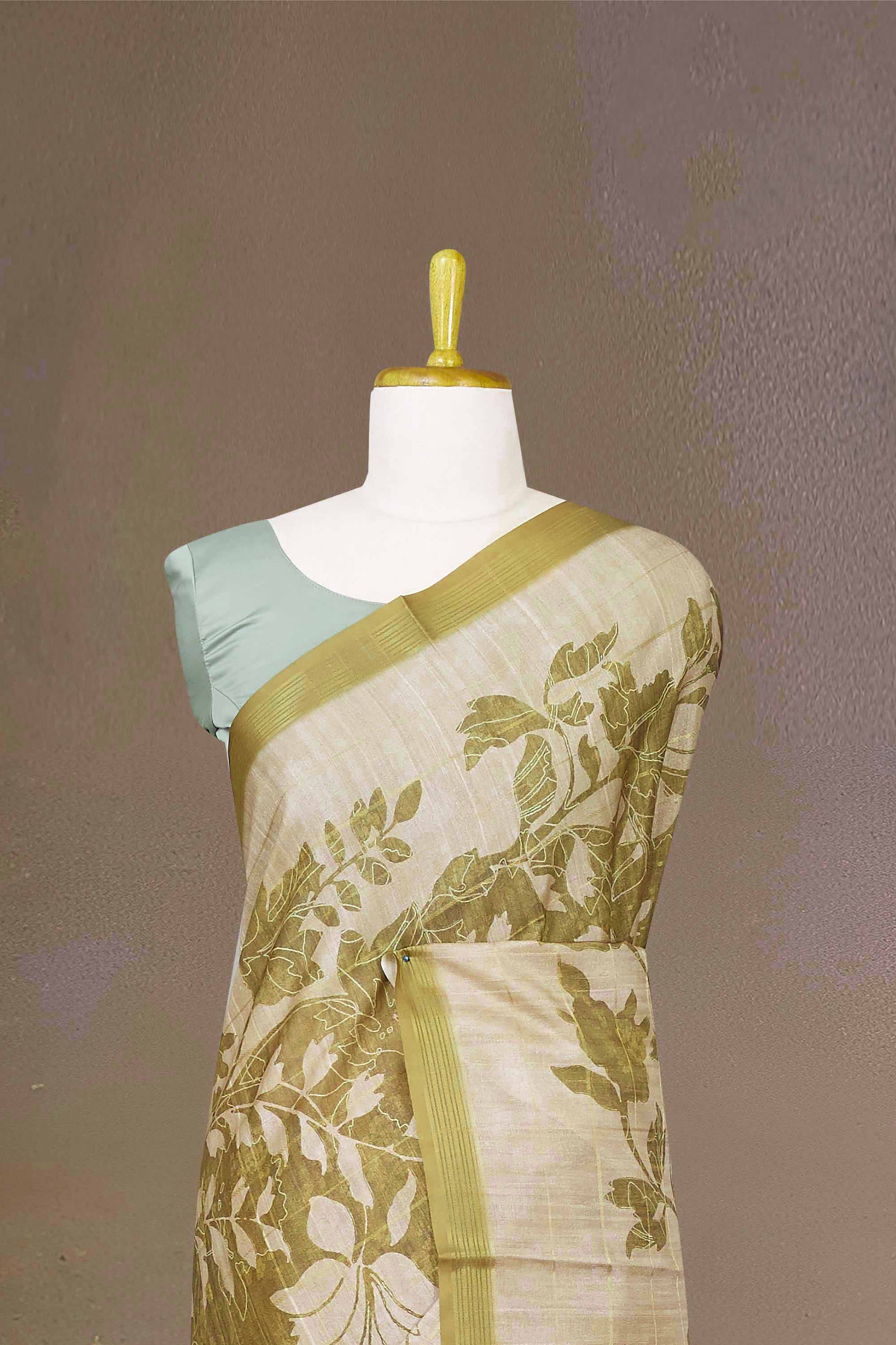 Elegant festive green drape 