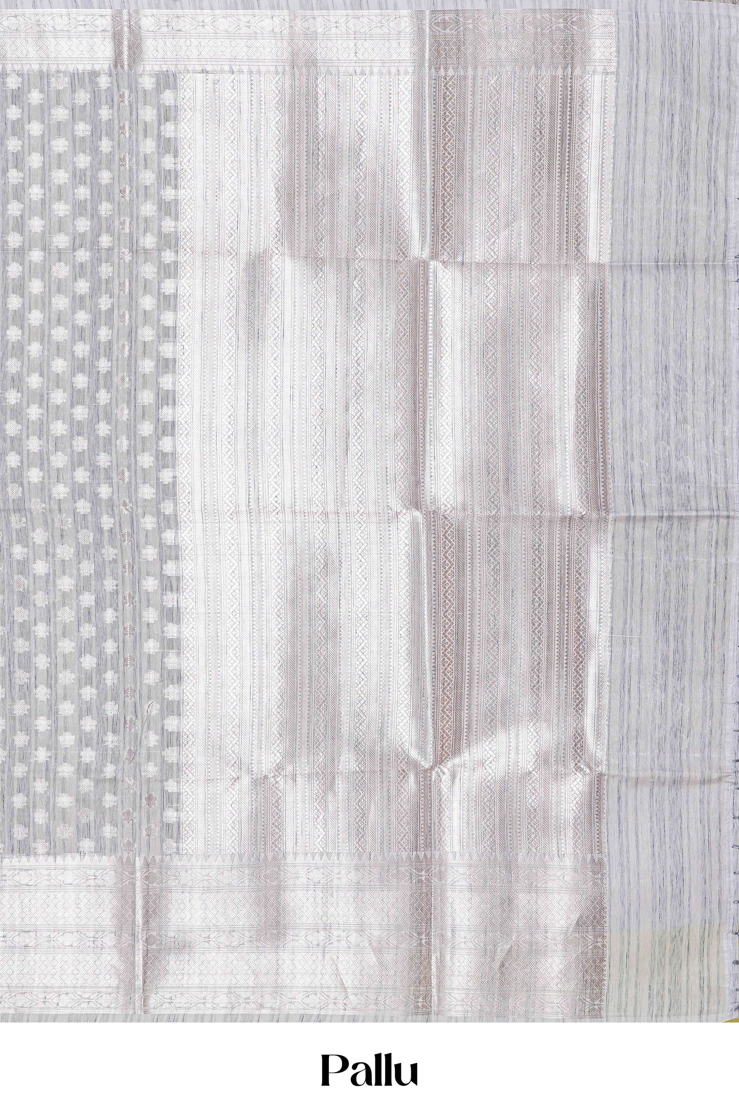 Elegant festive grey munga silk drape