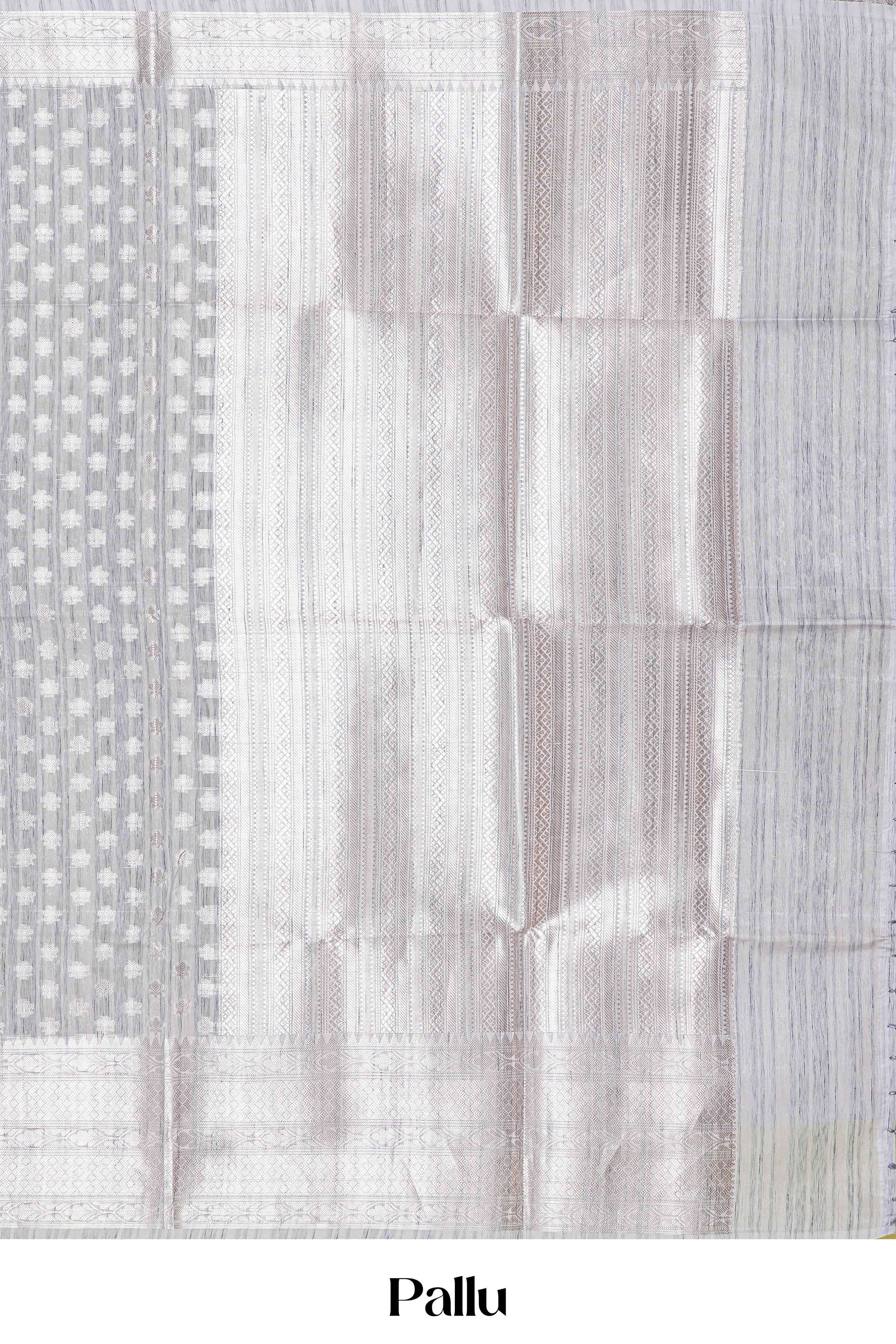 Elegant festive grey munga silk drape