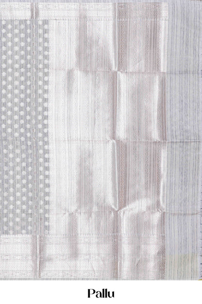 Elegant festive grey munga silk drape