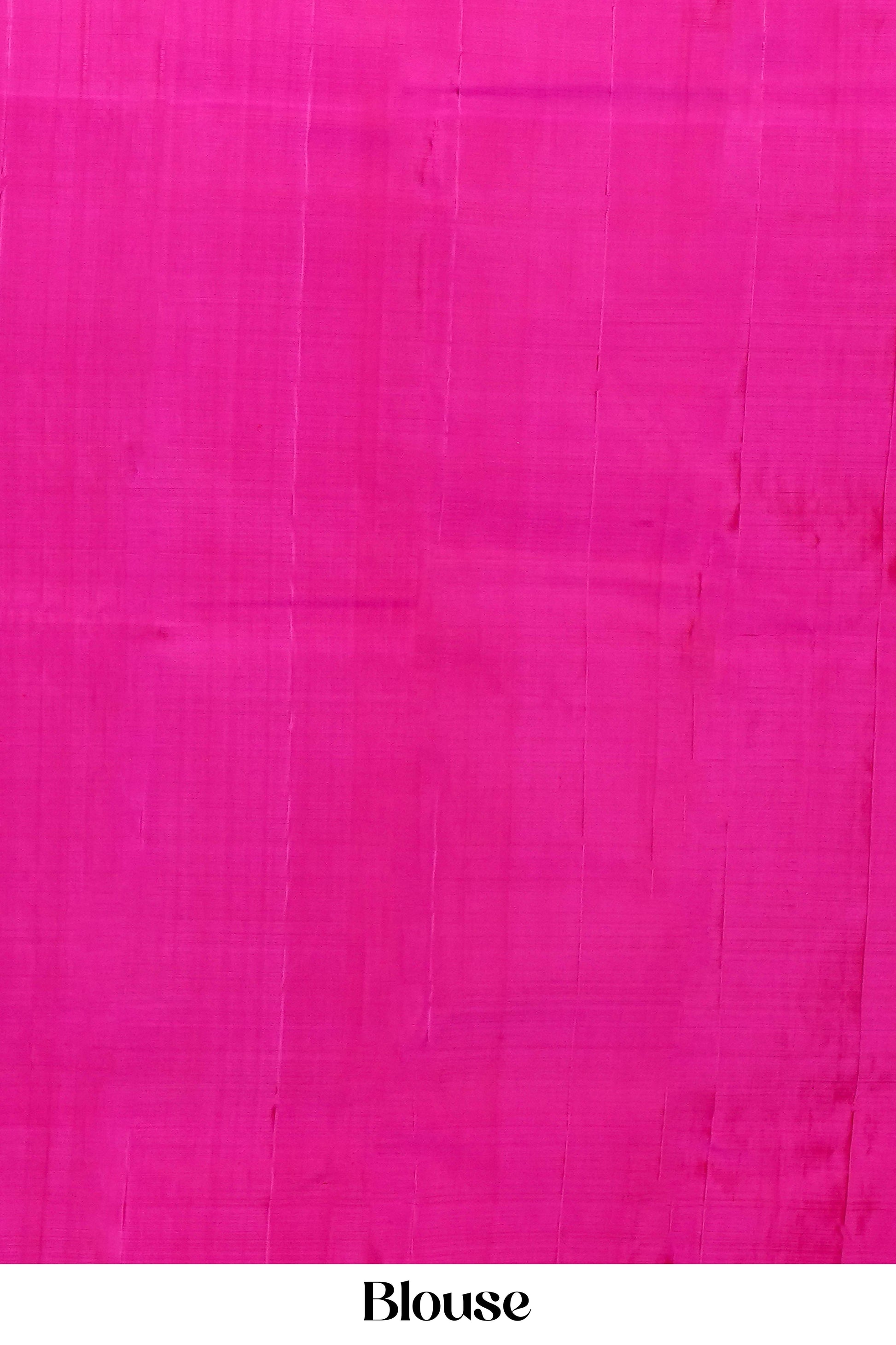 
Elegant hot pink Kanchipuram saree